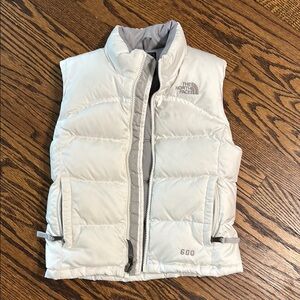 The North Face Kids' White Puffer Vest